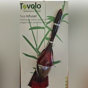 🫖🍀☕️Tovolo Stand‎ up tea infuser in red